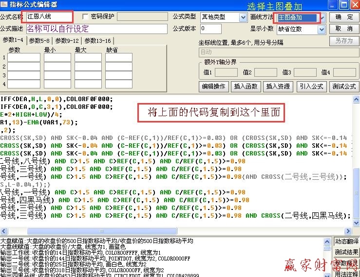 江恩八線設(shè)定