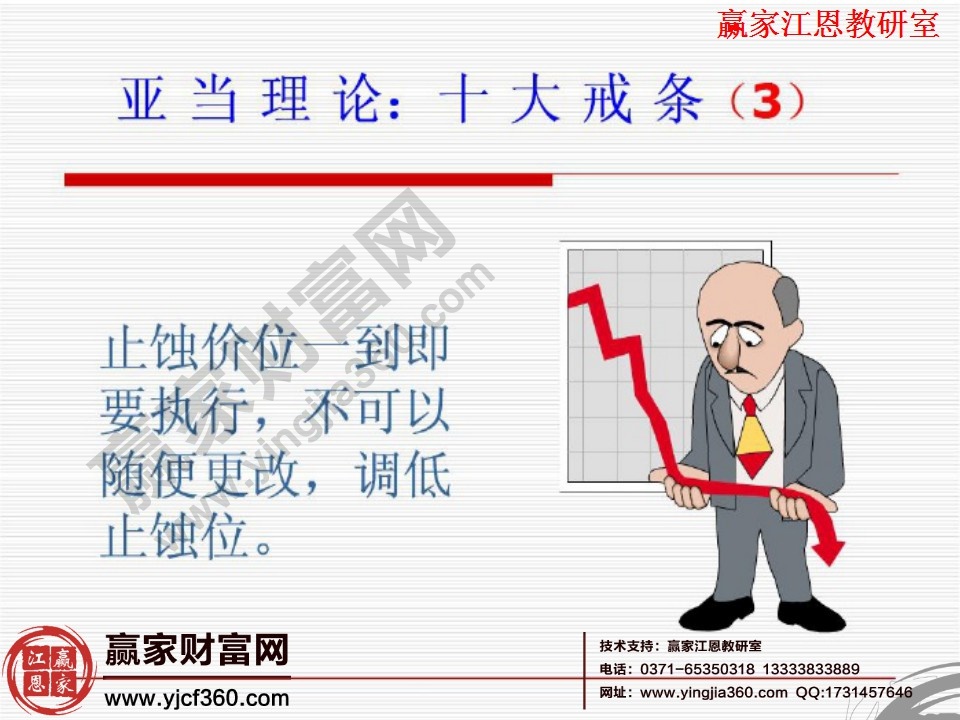 止損價(jià)位一到就要執(zhí)行，不能隨便更改，調(diào)低止損位